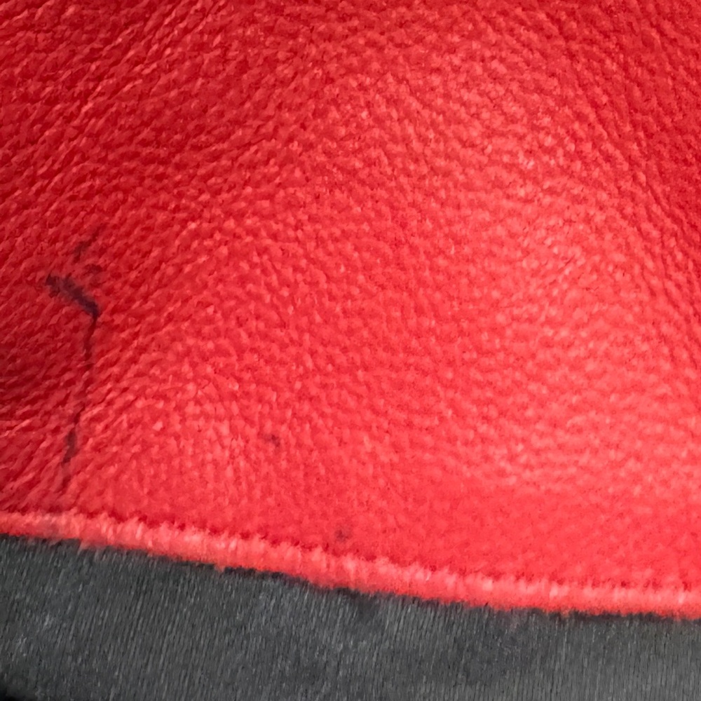Red Pebbled Leather Crossbody Bag - Picture 7 of 9